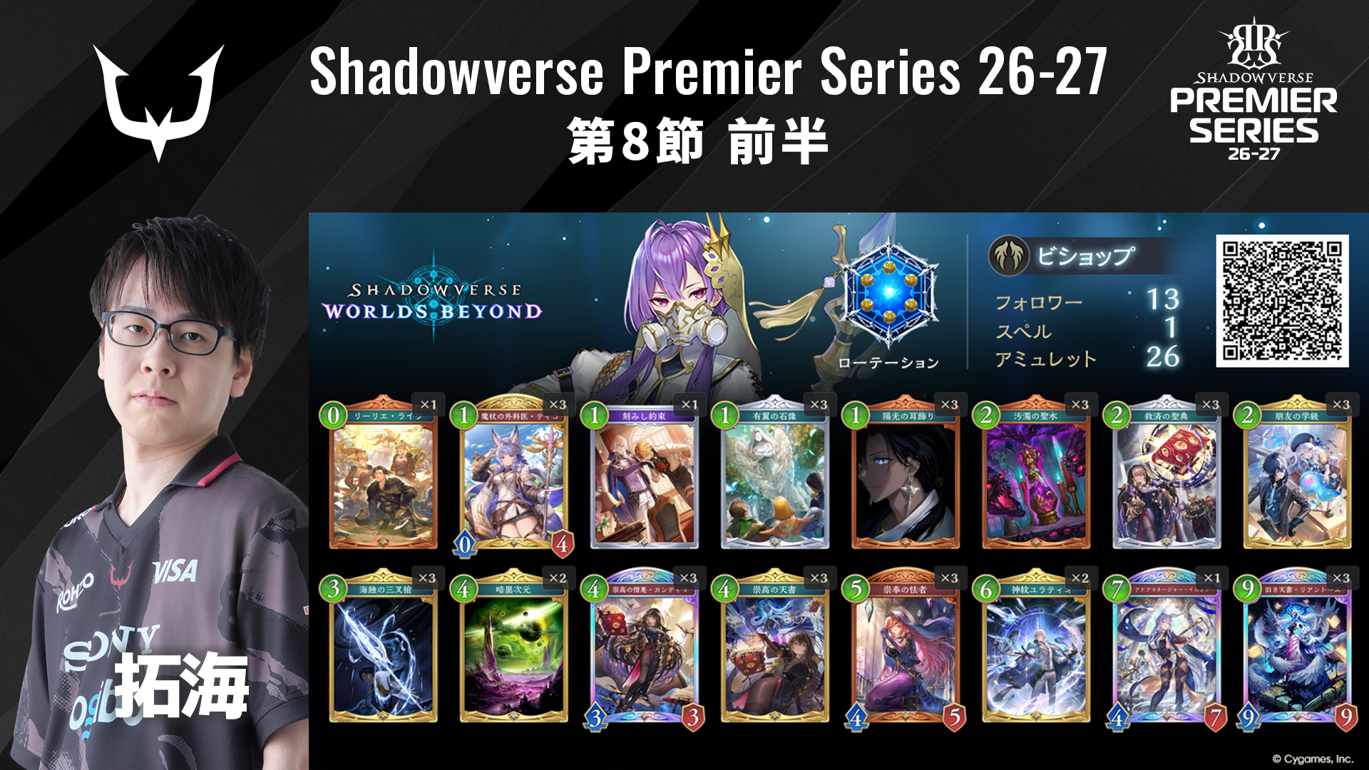 Shadowverse Premier Series 26-27第8節 前半デッキリストを公開