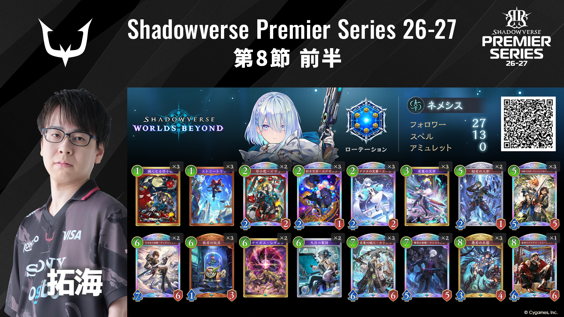 Shadowverse Premier Series 26-27第8節 前半デッキリストを公開