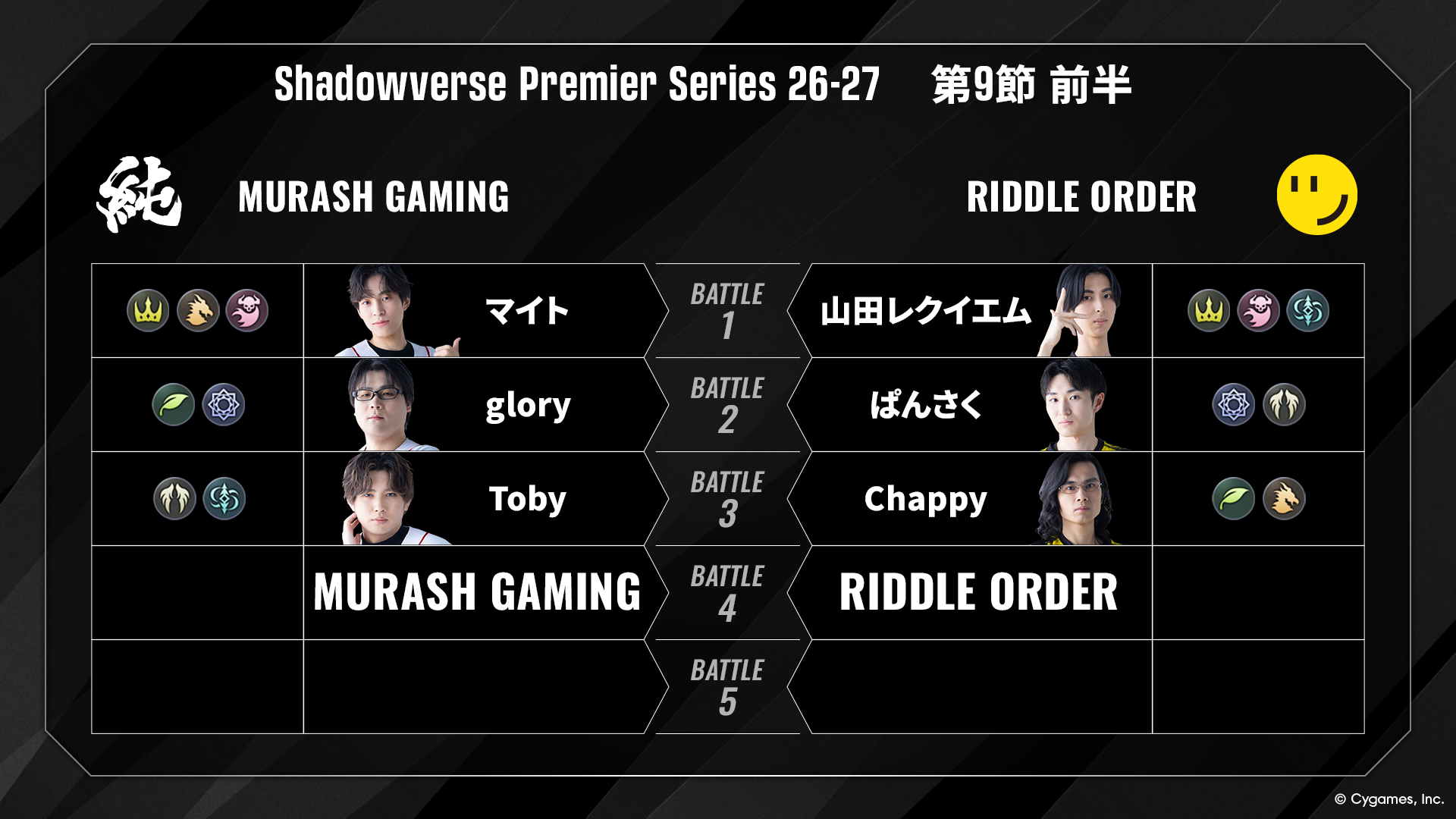 Shadowverse Premier Series 26-27 第9節 前半デッキリスト | NEWS