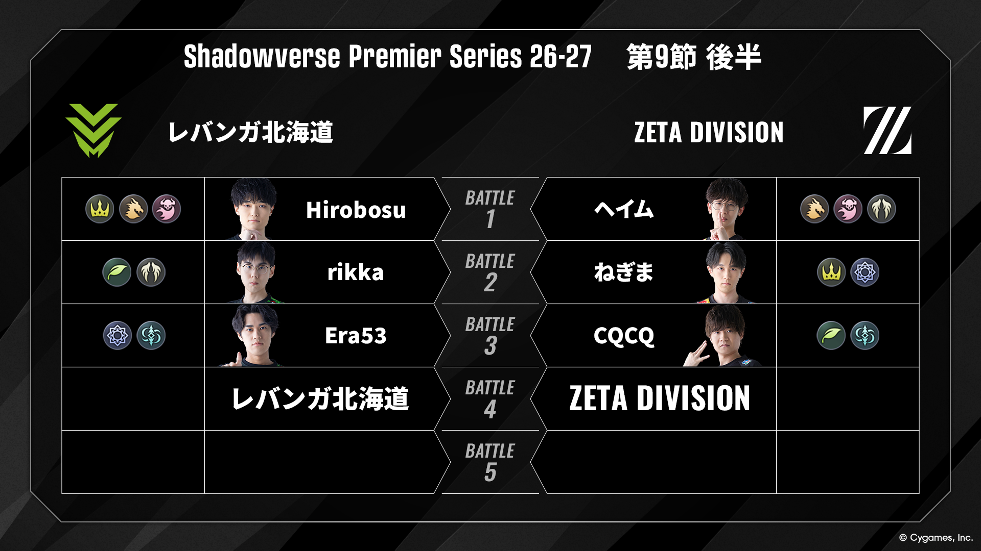 Shadowverse Premier Series 26-27 第9節 後半デッキリスト | NEWS